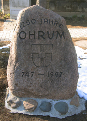 Gedenkstein 1250 Jahre Ohrum