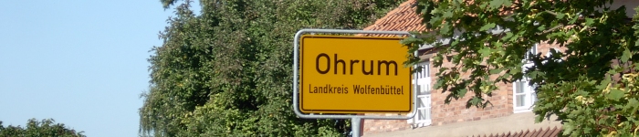 Ortsschild Ohrum